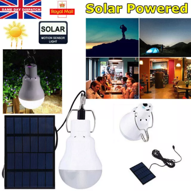 USB Rechargeable LED Bulb Light Solar Powered Portable Outdoor Camping Tent X8C4