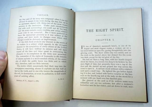 RARE Book - The Right Spirit - 1885 by Lizzie Cottier - Insane Asylum Wife Abuse 7