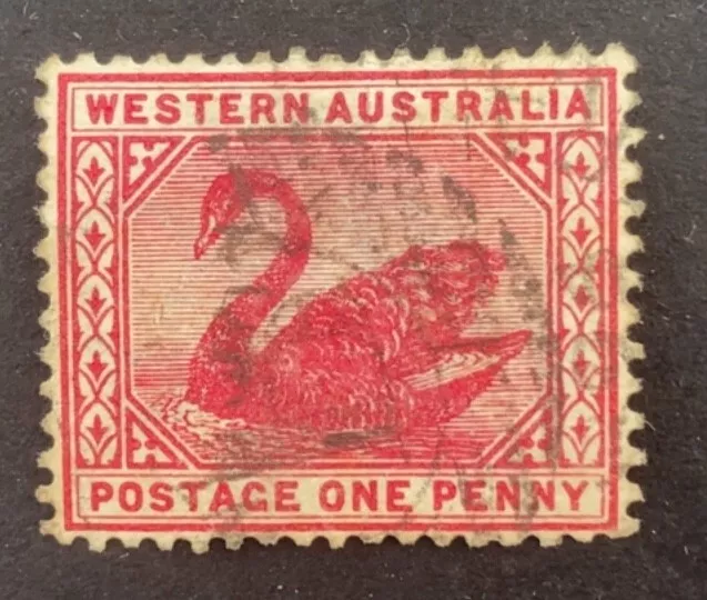 Western Australia - 1885 Swan 1d Carmine - Used (SG 95)