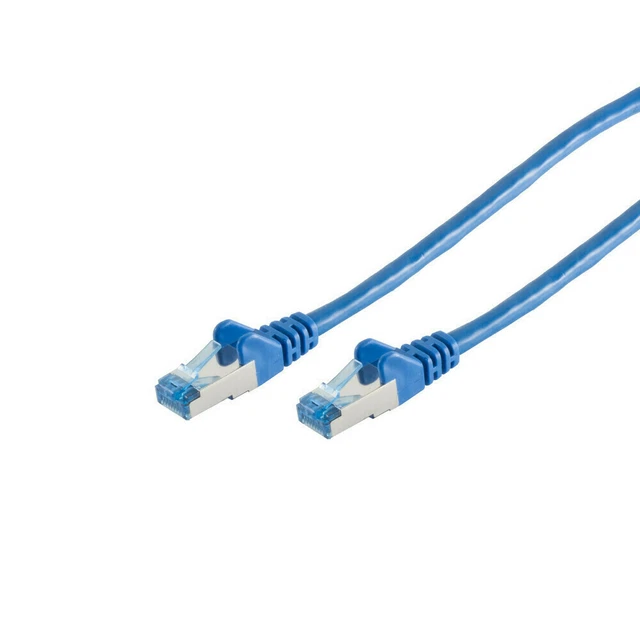 10x Patchkabel cat6A S/FTP PIMF blau 0,25m