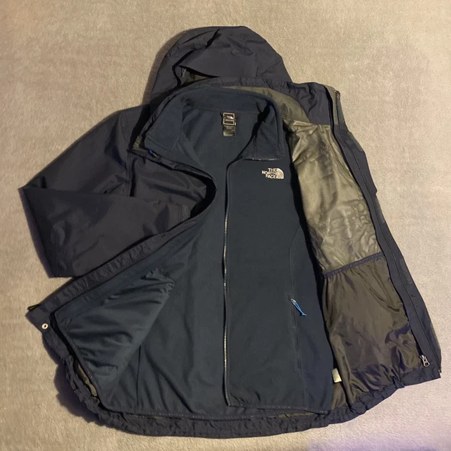 The North Face Navy Blue Triclimate 3-in-1 Hyvent Coat and Detachable Fleece (L)