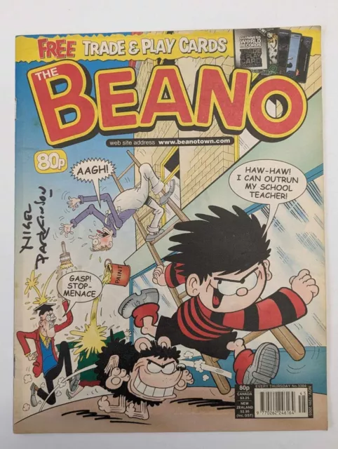 The Beano No. 3304 - Signed by Nigel Parkinson, 12th Nov. 2005, DC Thomson & Co