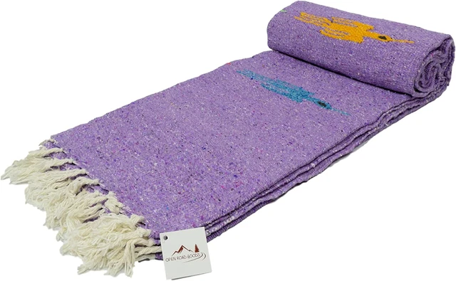Yoga Blanket - Thick Mexican Thunderbird Blanket - Handmade and Made for Yoga!