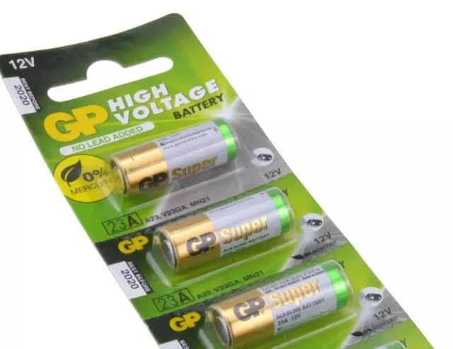 7 x GP High Voltage Battery 23AE 12V Alkaline A23/MN21/LRV08/V23GA Remotes