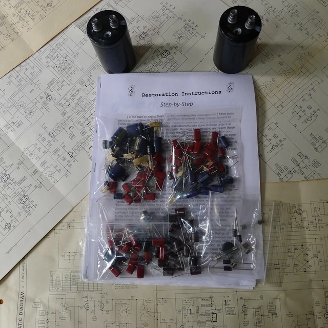 LUXMAN 309 AMPLIFIER rebuild restoration Capacitor Kit fix repair 175.