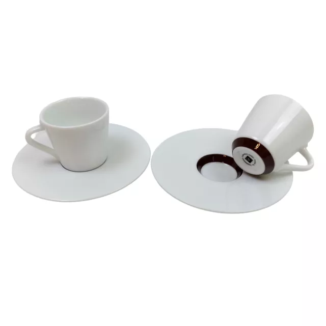 Nespresso ANDREE PUTMAN Lungo Pair Of Espresso Cups Saucers Italy Mint