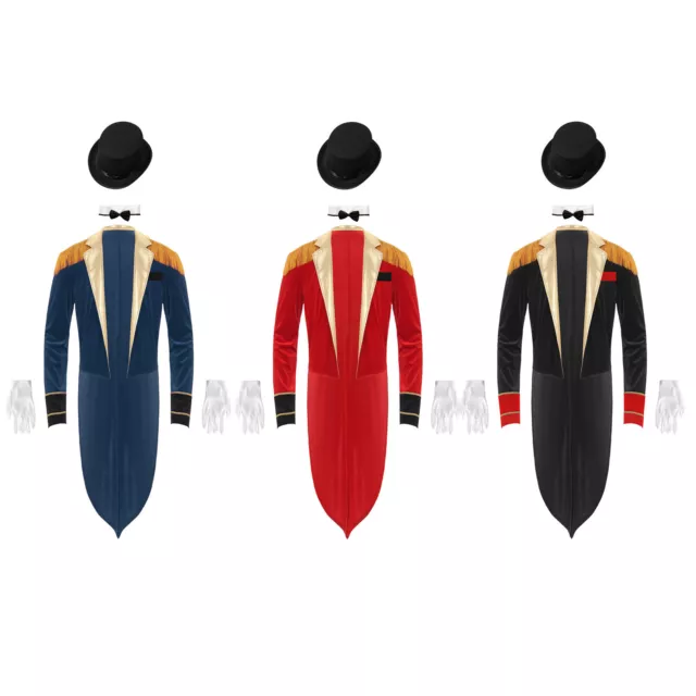 Costume Uomo Abiti Frontali Aperti Set Guanti Cappotto Cosplay Cos Outwear Costume Costume Costume