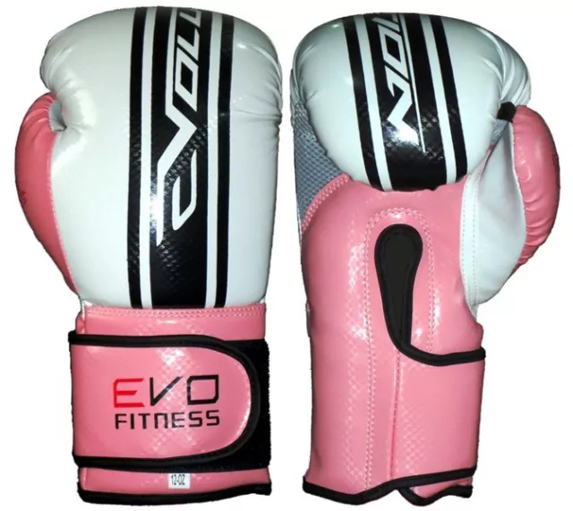 Evo Fitness Femmes Gants de Boxe Rose Gel Mma Kick Boxing Muay Thai Entraînement