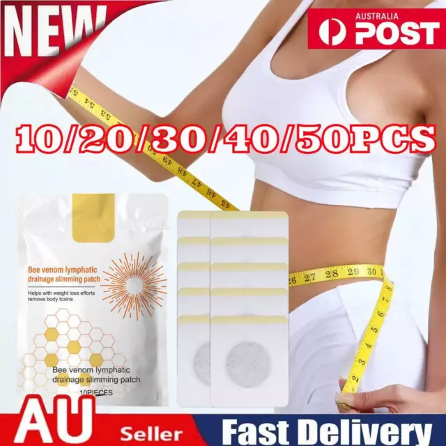 50PCS Bee Venom Lymphatic Drainage and Slimming Patch for Women & Men Body Slim