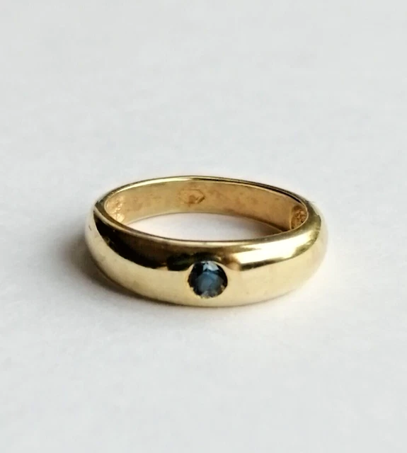 Kinderring Taufring Ring mit Saphir 8K Gold 333   (2472)