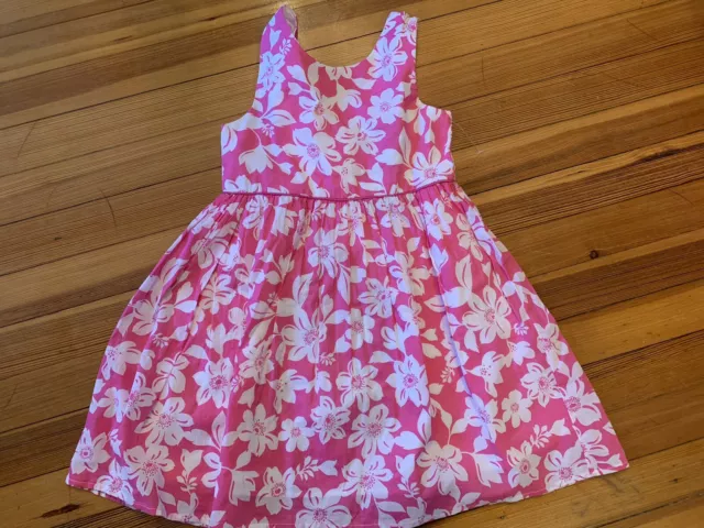 Cynthia Rowley Linen White & Pink Floral Dress Size 6