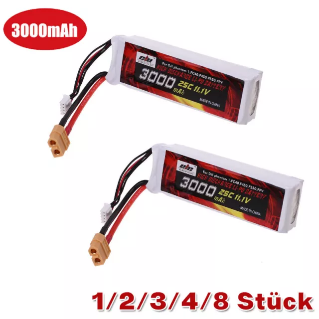 3000mAh Lipo Li-Po Battery 25C XT60 Plug 11.1V  for DJI Phantom 1 FC40 F45 F550