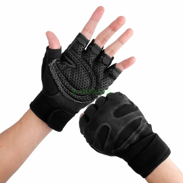 NEW Fitness Gym Training Gloves Half Finger Gel Weight Lifting Workout Gloves