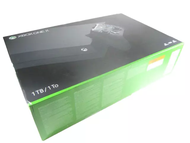 New!   Microsoft Xbox One X Black 1TB Video Gaming Console w/ Controller Sealed