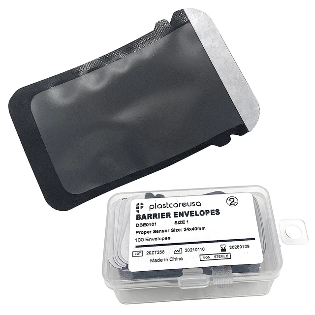 1000 Dental X-Ray Barrier Envelopes (Size 1) - Disposable Protective Sleeves for