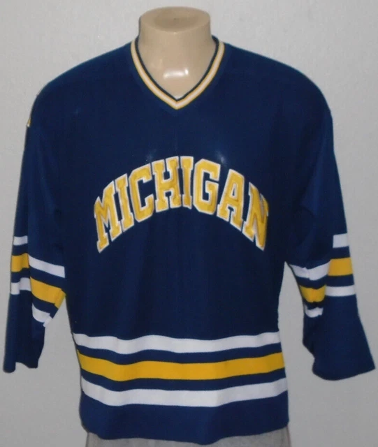Vintage Michigan Wolverines Starter Sewn NCAA Team Hockey Jersey Men Large