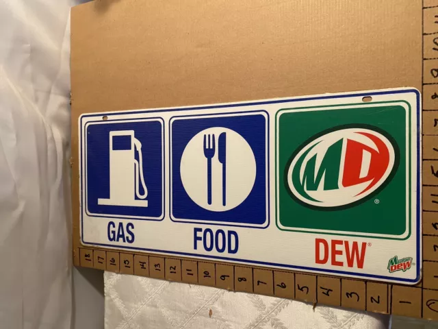 Mountain Dew Tin Sign - Drink Dew The Soda Pop Tickle Yore Innards Man