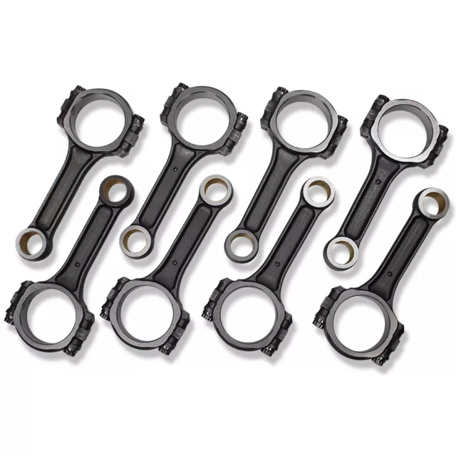 For Chevy 350 I-Beam 5140 5.7" Steel Connecting Rod Set 8 Pieces Bronze Bushed