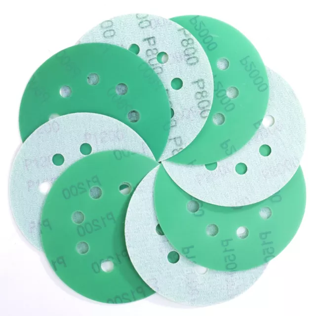 25PCS SATC 125mm Wet Dry Sanding Discs 5 Inch Sandpaper Film Pads 400-2000 GRIT