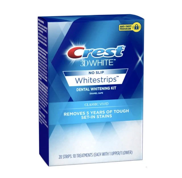 CREST WHITESTRIPS 3D White NOSLIP Professional Effects 20 Strips, NO