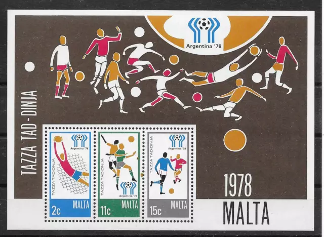 pb162   MALTA/ Fussball-WM 1978   MiNr Block 5 **