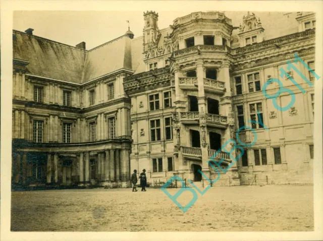 Blois Loire France Château Royal de Blois People in Courtyard in 1926