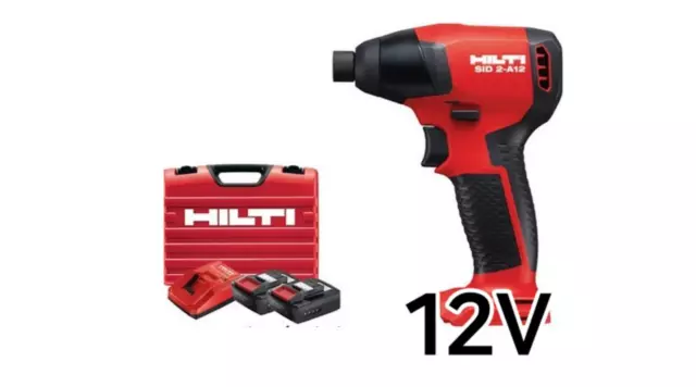 Hilti SID2-A12 BL 2.6Ahx2 6.35mm 2750Rpm 3988Ipm 180Nm 1.6lbs UPS# Charger_220V