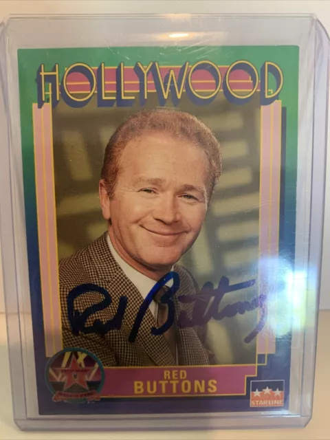 Starline Hollywood Autograph Card #154 RED BUTTONS Actor & Comedian 1991