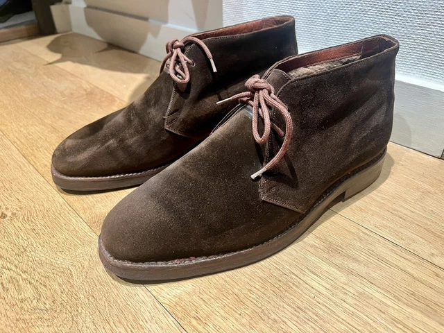 Chaussures Jm Weston Chukka Daim Marron Fourrees Bottines 7 E 41
