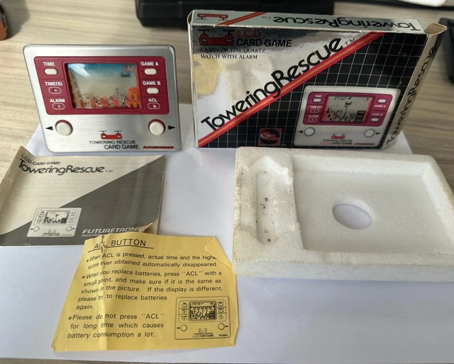TOWERING RESCUE GAKKEN Futuretronics LCD Micro Game 1981 Japan