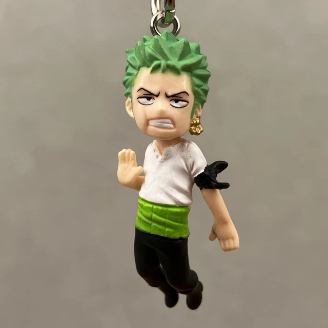 BANDAI ONE PIECE Roronoa Zoro Hasamare Strap Anime Keychain Figure 14.