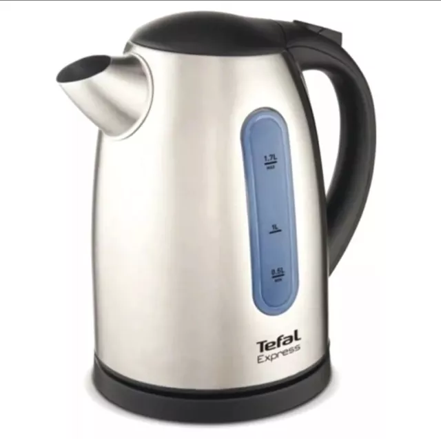 Tefal - Bouilloire EXPRESS 1,7 l Inox Sans Fil Base Rotative Filtre Anti Calcair