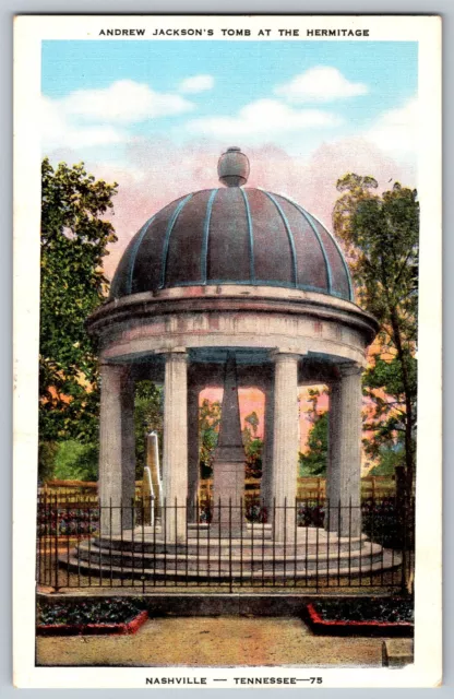 Nashville, Tennessee - Andrew Jackson Tomb at the Hermitage - Vintage Postcard