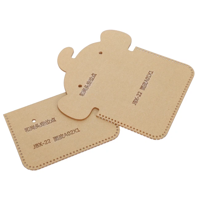2Pcs Acrylic Template Coin Purse DIY Hand‑Made Elephant Leather Pattern Wallet