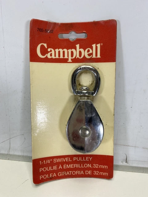 RARE Campbell 765-5022 Single Sheave Swivel-Eye Pulley 1-1/4" NEW IN PACKAGE
