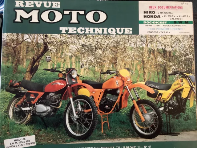 Revue technique N° 41 HONDA XL  250 S , XL 400 S , XL 500 S - HIRO MX 125 RA