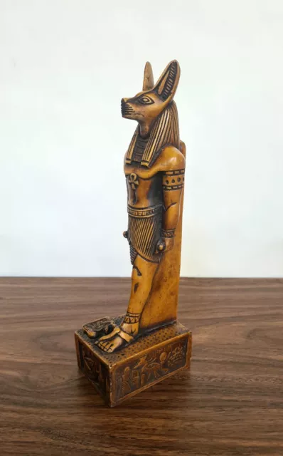 Elegant Ancient Egyptian God  Anubis Sculpture - Stunning Stone Craft