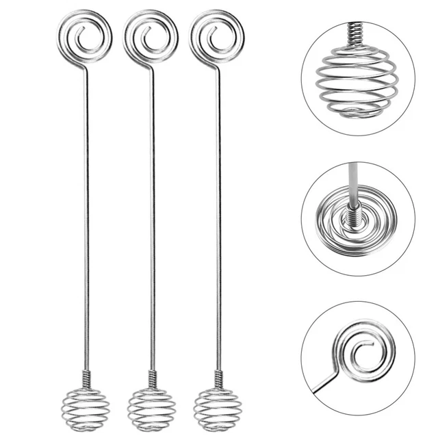 3 pz cucchiai miele cristallo sciroppo metallo sciroppo bastoncini frullatore