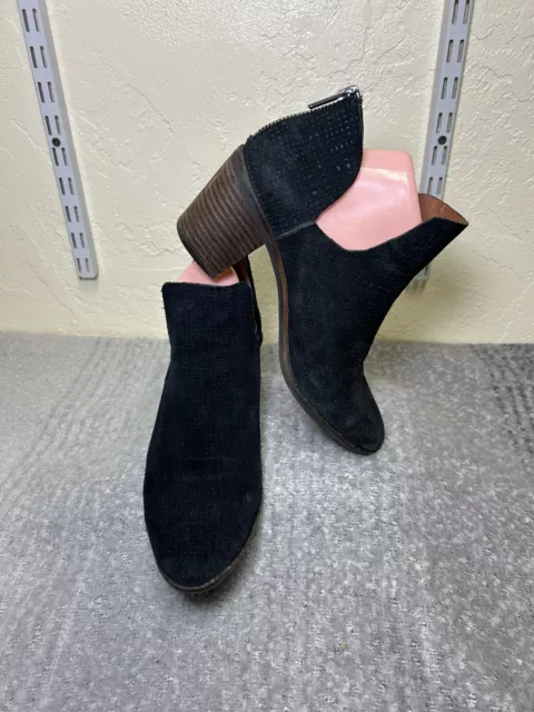 Size 8.5 ~ Women’s Ankle Bootie LUCKY BRAND Black Suede Leather D’Orsay