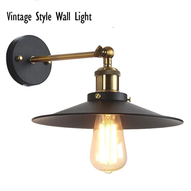 Vintage Industrial Pared Luces Retro de Aplique Lámpara Ajuste Instalación Eu