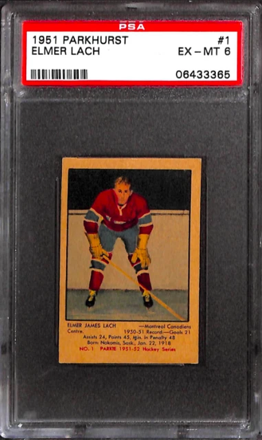 1951 Parkhurst #1 Elmer Lach Psa 6 06433365