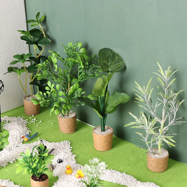 CASA DELLE BAMBOLE Mini Albero Pianta In Vaso Pianta A Foglia Verde casa-delle-bambole-mini-albero-pianta-in-vaso-pianta-a-foglia-verde