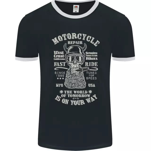 Motorcycle Repair Motorbike Biker Mens Ringer T-Shirt FotL