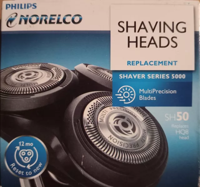 Genuine Philips Sh50 - Hq8 Replacement Shaver Shaving Heads Foils Cutters 3 Pack