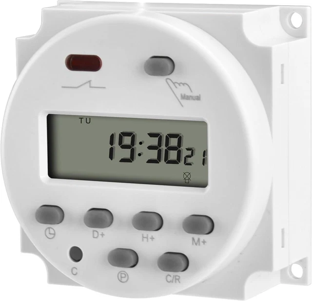 DIGITAL LCD POWER Weekly Programmable Timer Relay Switch CN101A DC 12V ...