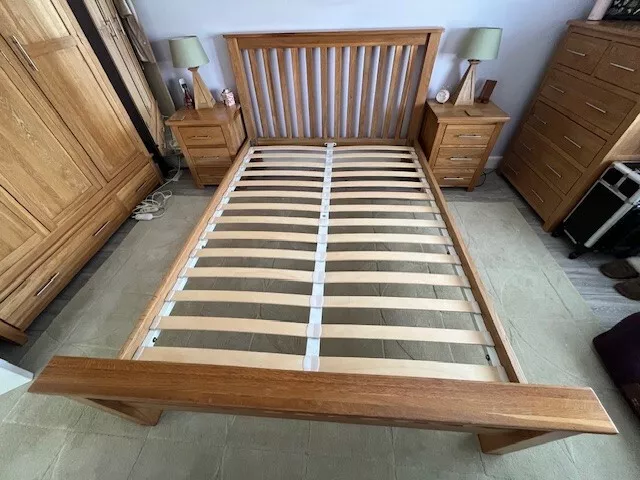 Opus Solid Oak Double Bed Frame