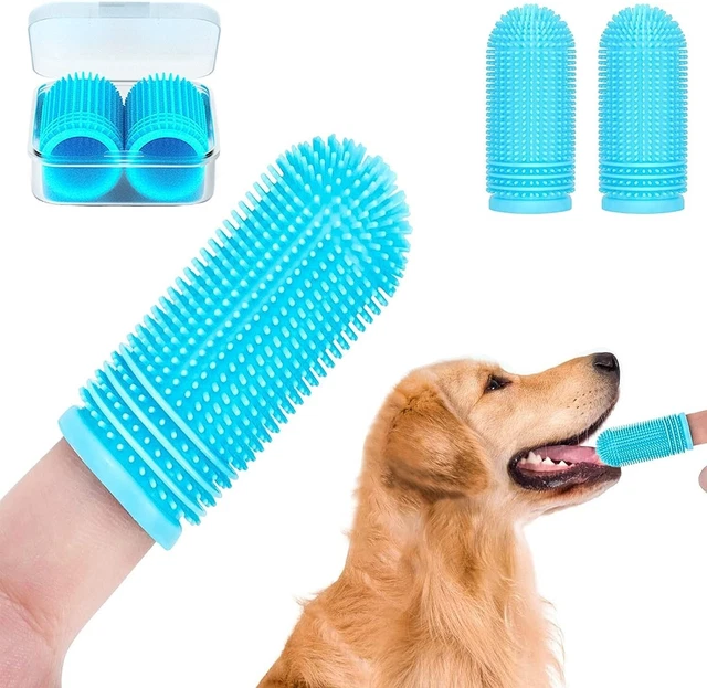 Spazzolino Denti Cane&Spazzolino Gatto,Spazzolino cani,Silicone