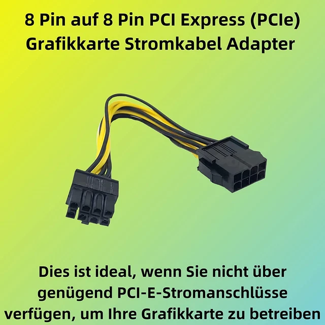 Pcie Stromstecker 6 8 Polig Für Grafikkarten F12 8 POLIG auf 8 polig PCIe Grafikkarte Stromkabel, 8 pin Pci Express