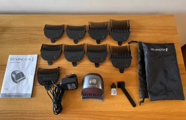 Remington Quick Cut Hair Clippers with 9 Combs - Excellent Condition