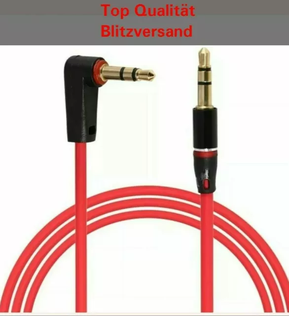 1m AUX Kabel 3,5mm Klinke Klinken Stecker für Auto iPhone MP3 Handy PC TV Stereo